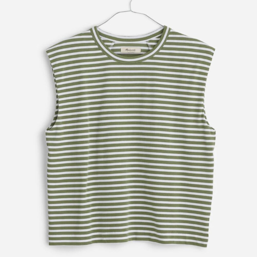 Madewell Structured Muscle Tee in Faded Palm (M) Like New!